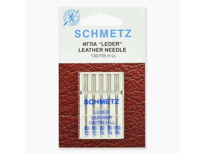 Иглы Schmetz для кожи №80-100 5 шт. 130/705H LL