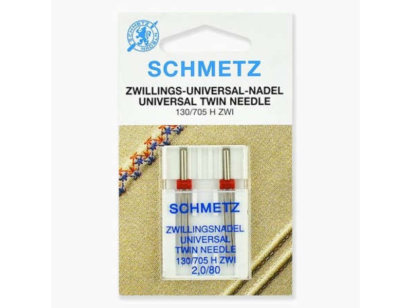 Иглы Schmetz двойные универсальные № 80/2 2 шт. 130/705H-ZWI