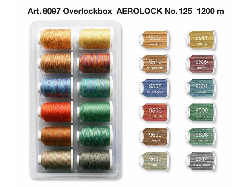 Набор ниток MADEIRA Aerolock Blister Box Multicolor 12 x 1200 м 8097
