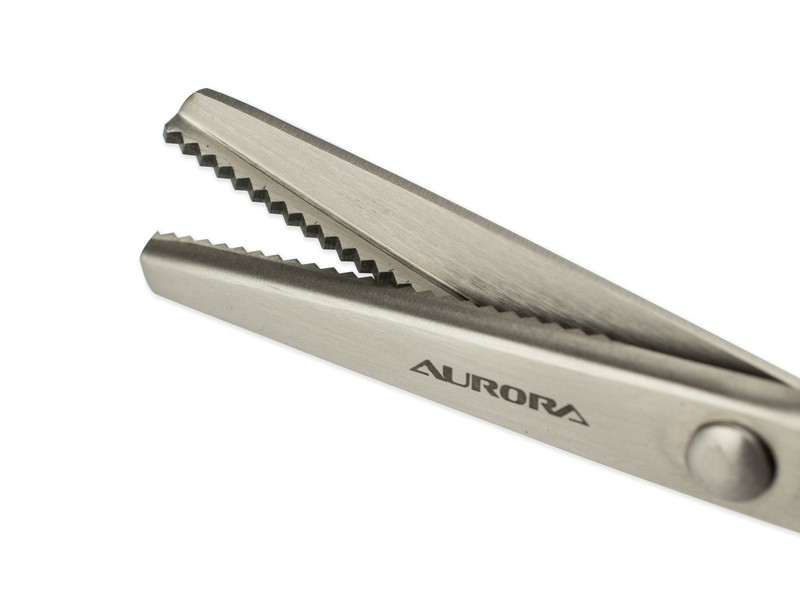 Ножницы Aurora зигзаг "Волна" (3,5 мм) 23 см AU 495