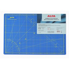 Коврик ALFA раскройный двухсторонний 45х30 см AF-A3Blue