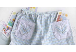 Детские шорты с накладными карманами в стиле «пэчворк»