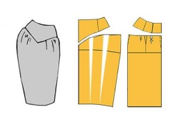 Моделирование выкройки юбки-тюльпан на кокетке